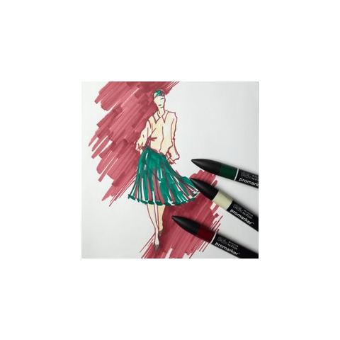 Pennarelli Winsor&Newton Promarker doppia punta fine-larga - conf. 3 pz tonalità intense - 0290191